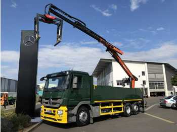 Dropside truck Mercedes-Benz Actros 2541 L Baustoffpritsche/Kran Lenkachse