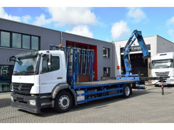 Dropside truck Mercedes-Benz Axor 1833 /Glastransporter / HLK TEREX 120.2E