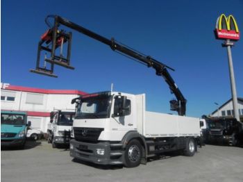 Dropside truck Mercedes-Benz Axor 1833 L Pritsche Heckkran Scheckheft