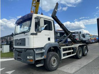 Hook lift truck MAN TGA 26.390 6X4 MANUAL FULL STEEL - HUB REDUCTION
