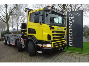Hook lift truck Scania R420 Cr 16 8x4 Kran ( 2014 ) + Container