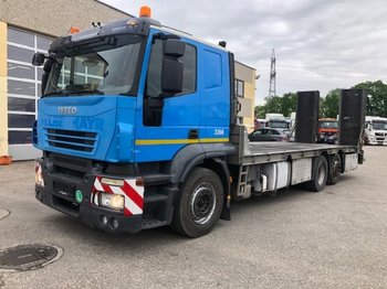 Dropside/ Flatbed truck Iveco AT260S42 , Baggertransporter,Hydraulische Rampen  ,Seilwinde: picture 1