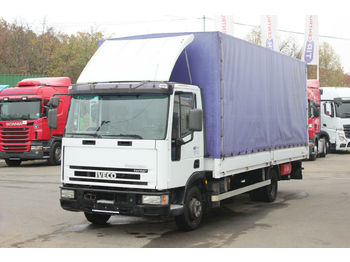 Curtain side truck Iveco  EUROCARGO ML 75 E, HYDRAULIC LIFT: picture 1