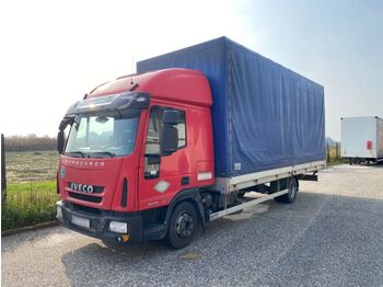 Curtain side truck Iveco EuroCargo ML75E18, 6.6m Pritsche + Plane: picture 1