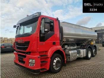 Tanker truck for transportation of food Iveco Stralis 400 / Lift-Lenkachse / 2 Kammern: picture 1
