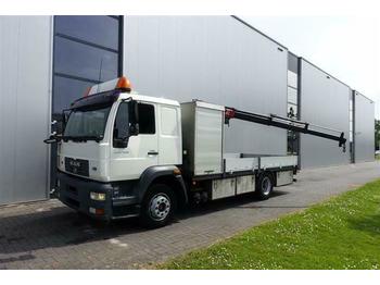 Dropside/ Flatbed truck MAN 12.250 4X2 MANUAL EURO 3 FASSI M30A.13 (2007): picture 1