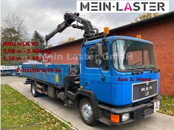 Dropside/ Flatbed truck MAN 18.192 (6 Zylinder) MKG Kran 5,38m -1.850 kg TÜV: picture 1