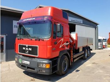 New Curtain side truck MAN 26.403 6X2 stake body - palfinger PK 11080 A: picture 1