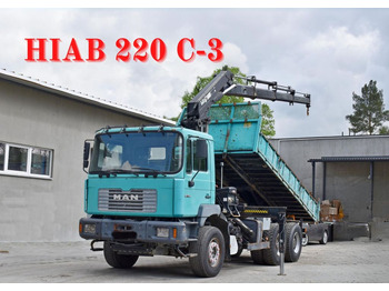 MAN 27-314 * HIAB 220 - 3 + FUNK * 6x4  - Tipper, Crane truck: picture 1