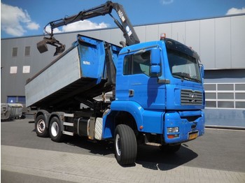Container transporter/ Swap body truck MAN 28.430, 6x4*4, HMF 1460, Haak-arm, Container: picture 1