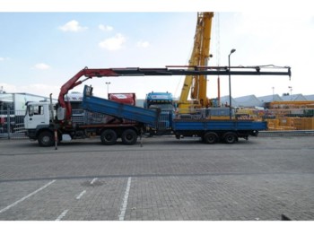 Tipper MAN FE 410 6x4 TIPPER WITH FASSI F 330 CRANE IN COMBINATION WITH ROBUSTE TIPPER TRAILER: picture 1