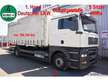 Curtain side truck MAN TGA 18.350  Pritsche/Plane 1.Hd 5 Sitze Schalter: picture 1