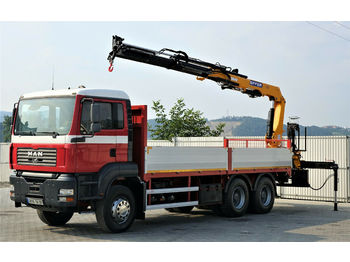 Dropside/ Flatbed truck MAN TGA 26.350 Pritsche 6,50 m + Kran *6x4!: picture 1