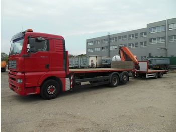 Dropside/ Flatbed truck, Crane truck MAN TGA 26.480,6X2,PALFINGER PK20.002+ANHÄNGER: picture 1