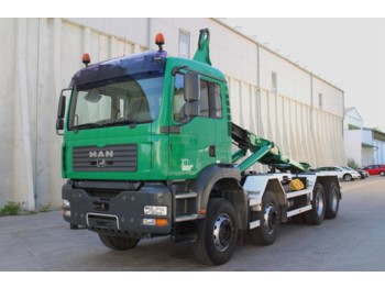 Hook lift truck MAN TGA 35.430 8x4 Euro4 Manuell Retarder AHK: picture 1