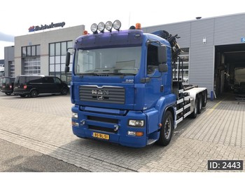 Container transporter/ Swap body truck MAN TGA 35.430 XL, Euro 4, Palfinger 27t/m kraan vdl haakarm: picture 1