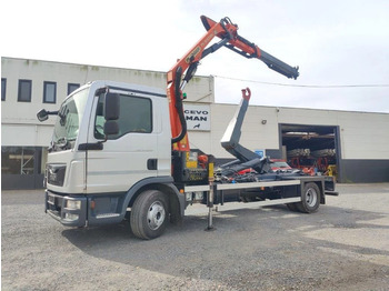 MAN TGL 12.250 Containersysteem met kraan Palfinger PK9001 + Remote - Hook lift truck, Crane truck: picture 1
