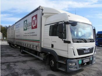 Curtain side truck MAN TGL 12.250 EURO6 + Anhanger tandem: picture 1