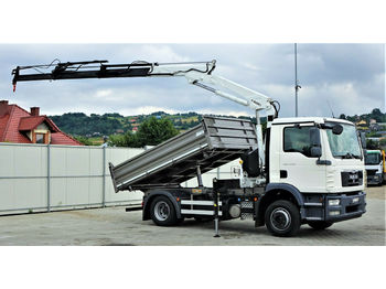 Tipper, Crane truck MAN TGM 15.250 Kipper 3,50 m+KRAN !!!: picture 1