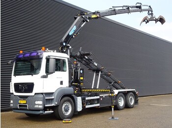 Cable system truck, Crane truck MAN TGS 26.320 6x4 / EFFER 16 t/m crane + container system: picture 1
