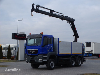 Dropside/ Flatbed truck, Crane truck MAN TGS 26.440 / 6X6 / SKRZYNIOWY - 4,55 M + HDS 211 - 10,3 M / PILO: picture 1
