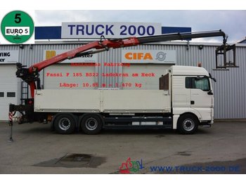 Dropside/ Flatbed truck, Crane truck MAN TGX 26.480 EEV 6x4 Fassi F185BS22 10.9 m=1.47 t: picture 1