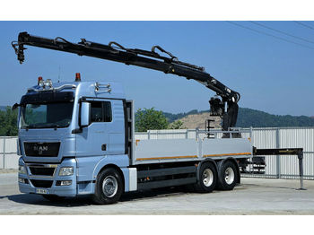 Dropside/ Flatbed truck MAN TGX 28.480 Pritsche 6,60m + Kran * 6x2: picture 1