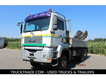 Dropside/ Flatbed truck MAN TG-A 18.483 FAK 4x4: picture 1