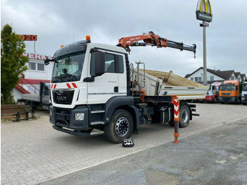Tipper, Crane truck MAN TG-S 18.400 4x2 BB 2-Achs Kipper Kran Funk+Greif: picture 1