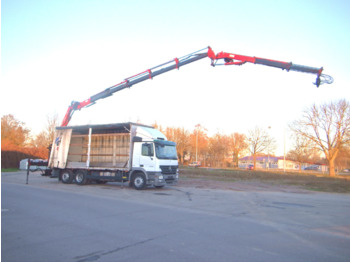 Curtain side truck, Crane truck MERCEDES-BENZ ACTROS 2536 L 6x2 Tirre Kran Euro 222 19,6m Joys: picture 1
