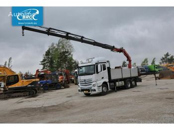Dropside/ Flatbed truck, Crane truck MERCEDES-BENZ Actros: picture 1