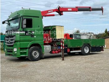 Car transporter truck, Crane truck Mercedes-Benz 1844L Actros MP3 Traktorentransporter + Kran MKG: picture 1