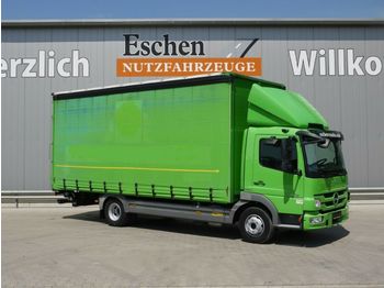 Curtain side truck Mercedes-Benz 818 L, Atego 4x2, LBW, Lasi: picture 1