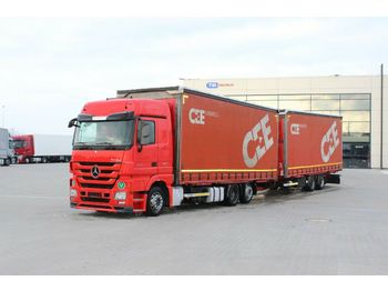 Curtain side truck Mercedes-Benz ACTROS 2541 L/NR 6X2, + PANAV TV 18 L: picture 1