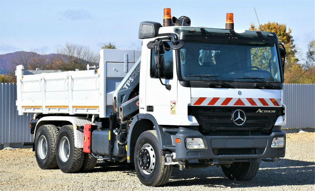 Crane truck, Tipper Mercedes-Benz ACTROS 2641 Kipper 4,90m + EFFER 110E-2S / 6x4: picture 3