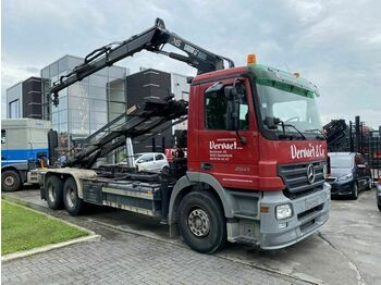 Cable system truck, Crane truck Mercedes-Benz Actros 2541 6X2 FULL STEEL + HIAB 122 DS-2 + MUL: picture 1