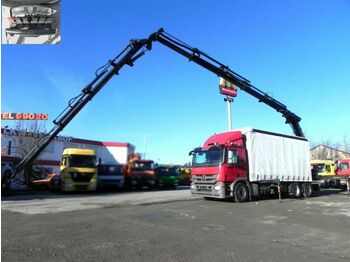 Dropside/ Flatbed truck, Crane truck Mercedes-Benz Actros 2541 6x2  Pritsche Heckkran 32m/to, Jib,: picture 1