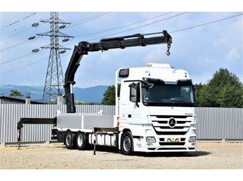Dropside/ Flatbed truck, Crane truck Mercedes-Benz Actros 2541 Pritsche 6,50m + HMF 2823-K3/FUNK!!: picture 1