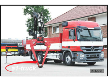 Dropside/ Flatbed truck Mercedes-Benz Actros 2544 L HIAB XS 166 DSL -3 III PRO: picture 1