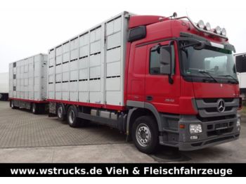 Livestock truck Mercedes-Benz Actros  2544 Menke 3 Stock Vollalu Komplett Zug: picture 1