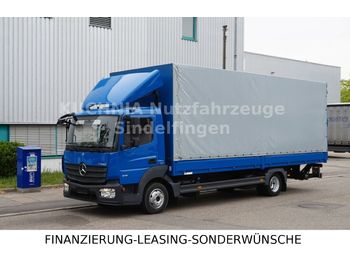 Curtain side truck Mercedes-Benz Atego 818L Pritsche 7,22m LBW Klima Euro-6: picture 1