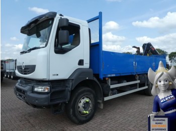 Dropside/ Flatbed truck Renault KERAX 370 HIAB 144B-3 REMOTE: picture 1
