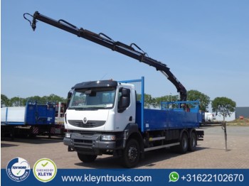 Dropside/ Flatbed truck Renault KERAX 380 hiab 144b3 remote: picture 1