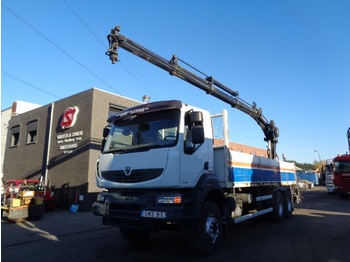 Dropside/ Flatbed truck Renault Kerax 370 DXI hiab 195-3 6 functions remote+palet: picture 1