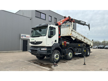 Tipper, Crane truck Renault Kerax 430 DXI (PALFINGER PK 18002 WITH REMOTE CONTROL): picture 1