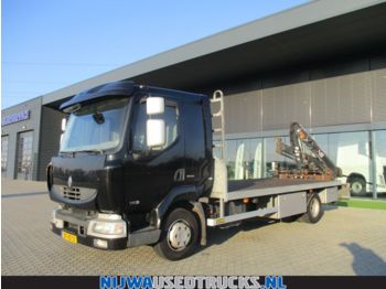 Dropside/ Flatbed truck Renault MIDLUM 190.08 EL HIAB XS055 kraan: picture 1