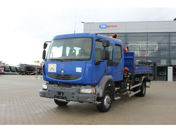 Tipper, Crane truck Renault MIDLUM 220.14 P 4X4, THREESIDED,PALFINGER PK8500: picture 1