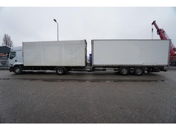 Curtain side truck Renault PREMIUM 450 dxi Tautliner truck in combi with Closed box trailer: picture 1