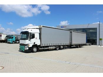 Curtain side truck Renault T 480, EURO 6, 6x2, LIFTING AXLE + PANAV: picture 1