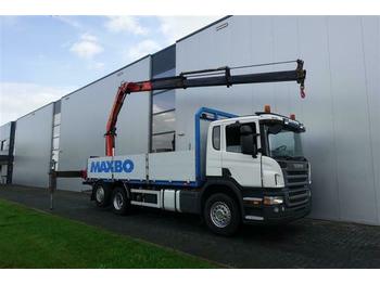 Dropside/ Flatbed truck Scania P310 6X2 PALFINGER PK12502 MANUAL EURO 4: picture 1